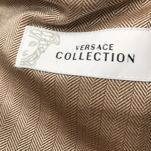 Versace silk wool sports coat peak lapel 2 button - Picture 5 of 8